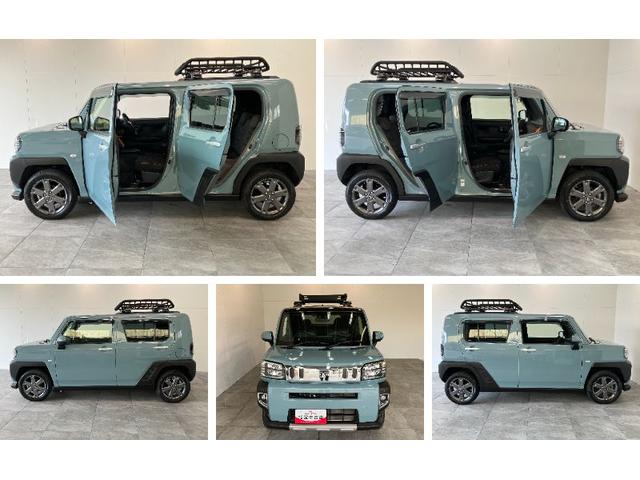 タフトＧターボ　４ＷＤ　９型ディスプレイオーディオ　パノラマカメラ衝突被害軽減ブレーキ　コーナーセンサー　９型ディスプレイオーディオ　フルセグ　Ｂｌｕｅｔｏｏｔｈ　ＵＳＢ　パノラマカメラ　前席シートヒーター　ＬＥＤ　レーダークルコン　ルーフキャリア（滋賀県）の中古車