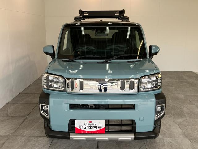 タフトＧターボ　４ＷＤ　９型ディスプレイオーディオ　パノラマカメラ衝突被害軽減ブレーキ　コーナーセンサー　９型ディスプレイオーディオ　フルセグ　Ｂｌｕｅｔｏｏｔｈ　ＵＳＢ　パノラマカメラ　前席シートヒーター　ＬＥＤ　レーダークルコン　ルーフキャリア（滋賀県）の中古車