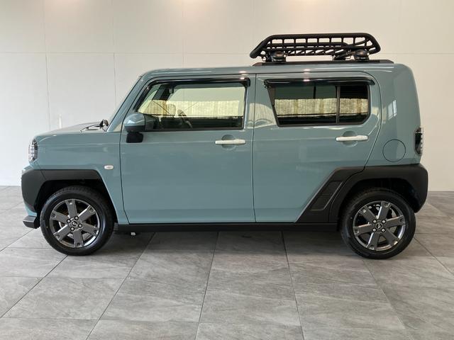 タフトＧターボ　４ＷＤ　９型ディスプレイオーディオ　パノラマカメラ衝突被害軽減ブレーキ　コーナーセンサー　９型ディスプレイオーディオ　フルセグ　Ｂｌｕｅｔｏｏｔｈ　ＵＳＢ　パノラマカメラ　前席シートヒーター　ＬＥＤ　レーダークルコン　ルーフキャリア（滋賀県）の中古車