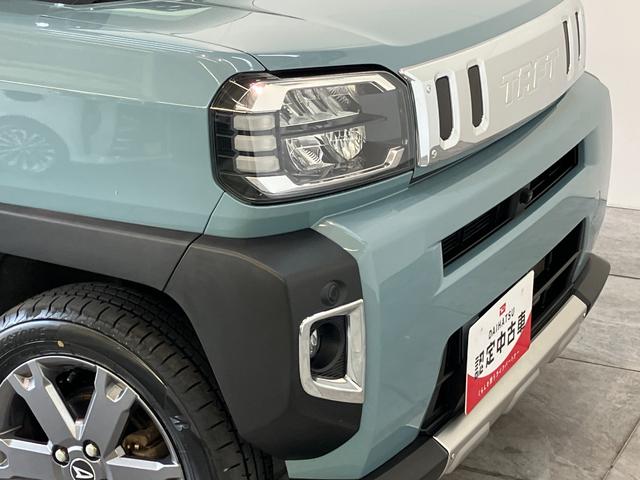 タフトＧターボ　４ＷＤ　９型ディスプレイオーディオ　パノラマカメラ衝突被害軽減ブレーキ　コーナーセンサー　９型ディスプレイオーディオ　フルセグ　Ｂｌｕｅｔｏｏｔｈ　ＵＳＢ　パノラマカメラ　前席シートヒーター　ＬＥＤ　レーダークルコン　ルーフキャリア（滋賀県）の中古車