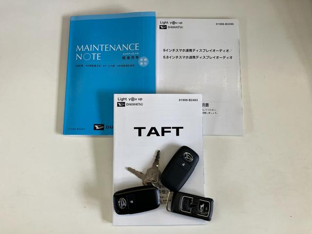 タフトＧターボ　４ＷＤ　９型ディスプレイオーディオ　パノラマカメラ衝突被害軽減ブレーキ　コーナーセンサー　９型ディスプレイオーディオ　フルセグ　Ｂｌｕｅｔｏｏｔｈ　ＵＳＢ　パノラマカメラ　前席シートヒーター　ＬＥＤ　レーダークルコン　ルーフキャリア（滋賀県）の中古車