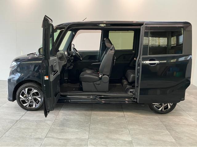 タントカスタムＸセレクション　フルセグナビ　Ｂカメラ　車検整備付衝突被害軽減ブレーキ　　コーナーセンサー　フルセグナビ　Ｂｌｕｅｔｏｏｔｈ　ＤＶＤ再生　ＵＳＢ　ＥＴＣ　バックカメラ　前後ドラレコ　両側電動スライドドア　前席シートヒーター　ＬＥＤ　スマートキー（滋賀県）の中古車