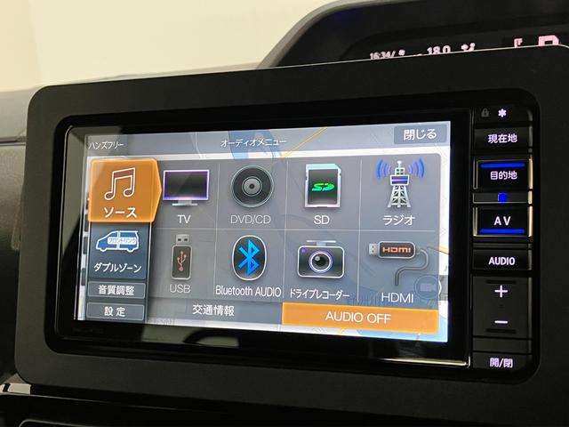 タントカスタムＸセレクション　フルセグナビ　Ｂカメラ　車検整備付衝突被害軽減ブレーキ　　コーナーセンサー　フルセグナビ　Ｂｌｕｅｔｏｏｔｈ　ＤＶＤ再生　ＵＳＢ　ＥＴＣ　バックカメラ　前後ドラレコ　両側電動スライドドア　前席シートヒーター　ＬＥＤ　スマートキー（滋賀県）の中古車