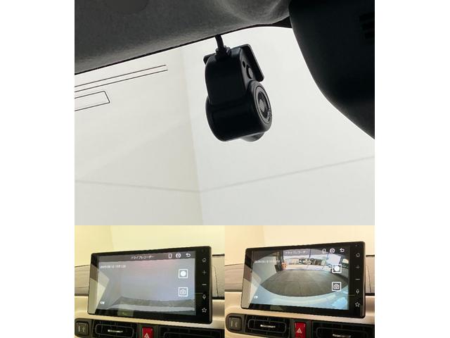 ムーヴキャンバスストライプスＧ　９型ディスプレイオーディオ　パノラマカメラ衝突被害軽減ブレーキ　コーナーセンサー　９型ディスプレイオーディオ　フルセグ　Ｂｌｕｅｔｏｏｔｈ　ＵＳＢ　パノラマカメラ　駐車支援システム　前後ドラレコ　両側電動スライドドア　前席シートヒーター（滋賀県）の中古車