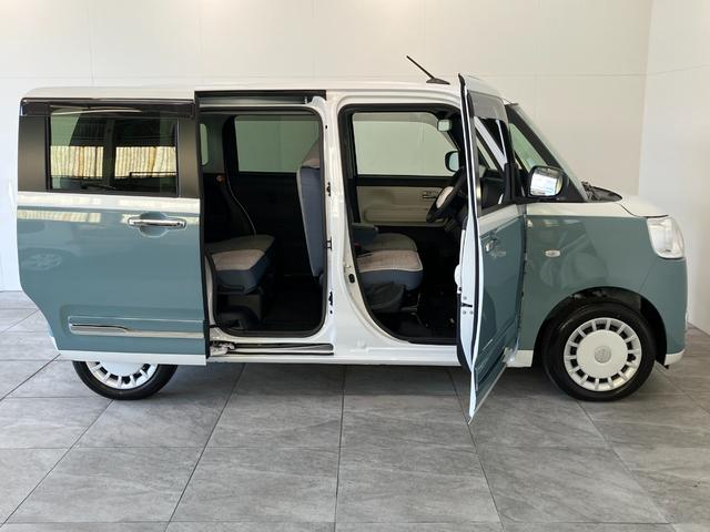 ムーヴキャンバスストライプスＧ　９型ディスプレイオーディオ　パノラマカメラ衝突被害軽減ブレーキ　コーナーセンサー　９型ディスプレイオーディオ　フルセグ　Ｂｌｕｅｔｏｏｔｈ　ＵＳＢ　パノラマカメラ　駐車支援システム　前後ドラレコ　両側電動スライドドア　前席シートヒーター（滋賀県）の中古車
