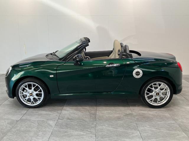 コペン20thアニバーサリーエディション 5MT 車検整備付5MT ターボ MOMO製ハンドル 革シート BBS製アルミホイール CDステレオ シートヒーター LED オートライト スマートキー(滋賀県)の中古車