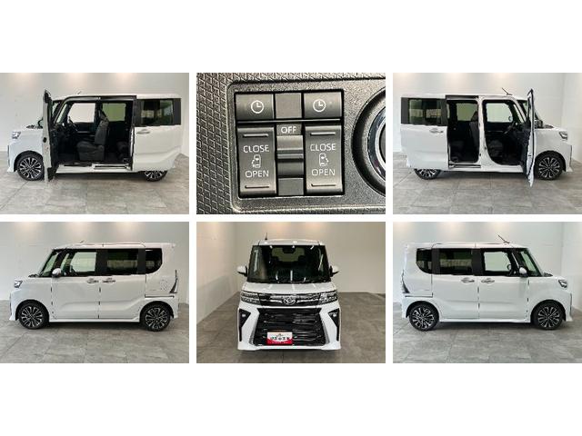 タントカスタムＲＳリミテッド　ターボ　９Ｄ．Ａ　届出済未使用車衝突被害軽減ブレーキ　コーナーセンサー　９型ディスプレイオーディオ　Ｂｌｕｅｔｏｏｔｈ　ＵＳＢ　バックカメラ　両側電動スライドドア　前席シートヒーター　ＬＥＤ　レーダクルーズコントロール　スマートキー（滋賀県）の中古車