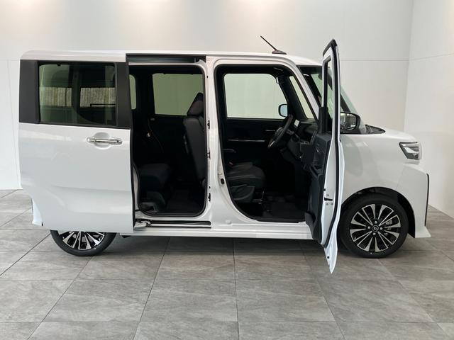 タントカスタムＲＳリミテッド　ターボ　９Ｄ．Ａ　届出済未使用車衝突被害軽減ブレーキ　コーナーセンサー　９型ディスプレイオーディオ　Ｂｌｕｅｔｏｏｔｈ　ＵＳＢ　バックカメラ　両側電動スライドドア　前席シートヒーター　ＬＥＤ　レーダクルーズコントロール　スマートキー（滋賀県）の中古車