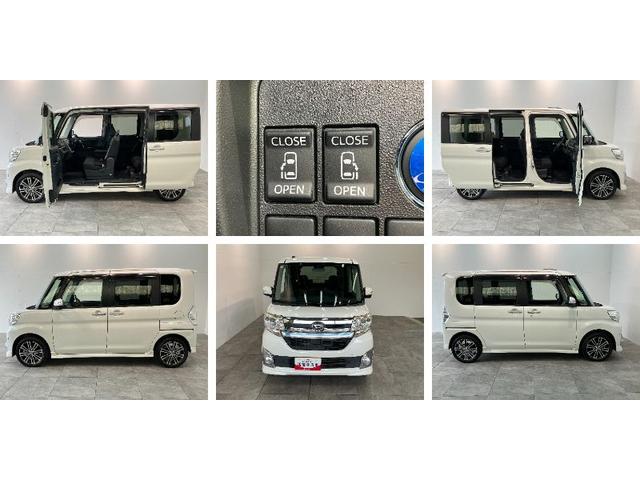 タントカスタムＲＳ　ＳＡ　ターボ　スマートキー　両側電動スライド衝突被害軽減ブレーキ　ＣＤステレオ　両側電動スライドドア　ＬＥＤ　オートライト　オートエアコン　スマートキー　電動格納式ミラー　エコアイドル　ターボ　タイヤ４本新品交換済み（滋賀県）の中古車