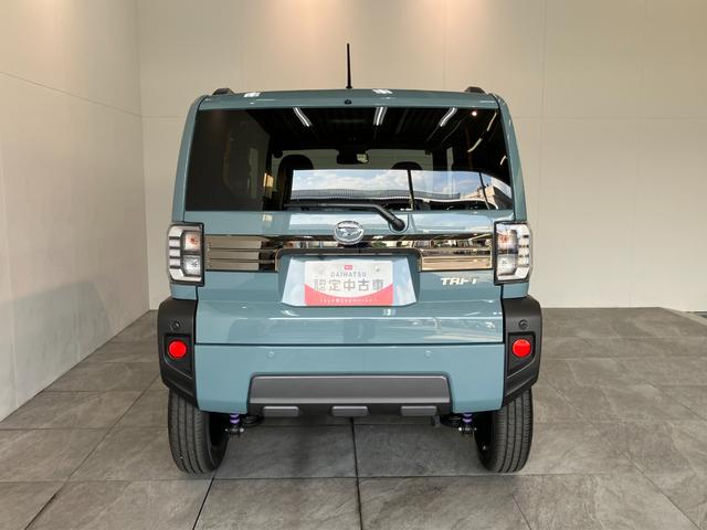 タフトＧ　ダーククロムベンチャー　レーダークルーズ　届出済未使用車衝突被害軽減ブレーキ　コーナーセンサー　バックカメラ（ナビ装着時用）　前席シートヒーター　電動パーキングブレーキ　ＬＥＤ　オートライト　オートエアコン　スマートキー　レーダークルーズ　エコアイドル（滋賀県）の中古車