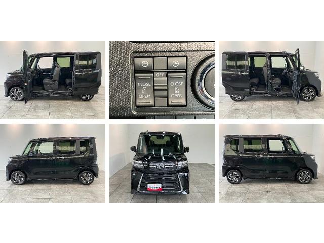 タントカスタムXリミテッド レーダクルコン 届出済未使用車衝突被害軽減ブレーキ コーナーセンサー パノラマカメラ(ナビ装着時用) 両側電動スライドドア 前席シートヒーター 電動パーキングブレーキ LED オートライト オートエアコン スマートキー クルコン(滋賀県)の中古車