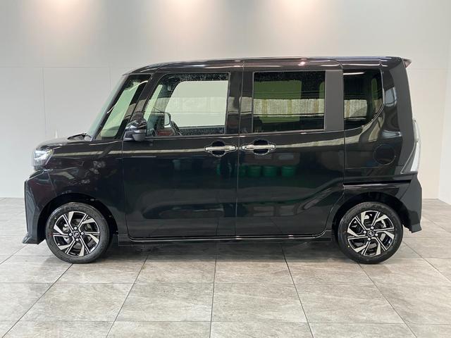 タントカスタムXリミテッド レーダクルコン 届出済未使用車衝突被害軽減ブレーキ コーナーセンサー パノラマカメラ(ナビ装着時用) 両側電動スライドドア 前席シートヒーター 電動パーキングブレーキ LED オートライト オートエアコン スマートキー クルコン(滋賀県)の中古車
