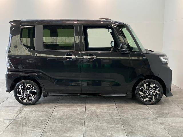 タントカスタムXリミテッド レーダクルコン 届出済未使用車衝突被害軽減ブレーキ コーナーセンサー パノラマカメラ(ナビ装着時用) 両側電動スライドドア 前席シートヒーター 電動パーキングブレーキ LED オートライト オートエアコン スマートキー クルコン(滋賀県)の中古車