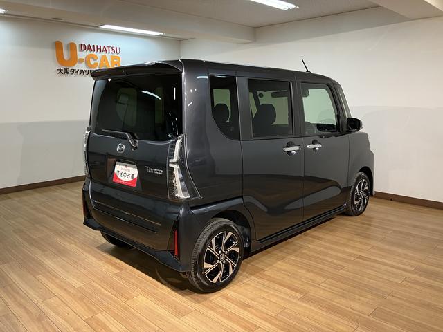 タントカスタムＸ／両側電動スライドドア／バックカメラ／走行６キロ／届出済未使用車／両側電動スライドドア／バックカメラ／前席シートヒーター／スマートキー／ステアリングスイッチ／電動パーキングブレーキ／ＬＥＤヘッドライト／ＬＥＤフォグランプ／アルミホイール／（大阪府）の中古車