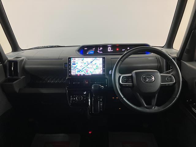 タントカスタムＲＳセレクション　９インチナビ／前後ドラレコターボ車／９インチナビ／フルセグ／Ｂｌｕｅｔｏｏｔｈ／ＵＳＢ／ＣＤ／ＤＶＤ／前後ドラレコ／ＥＴＣ／衝突軽減ブレーキ／両側電動パワースライドドア／アダプティブクルーズコントロール／シートヒーター（大阪府）の中古車