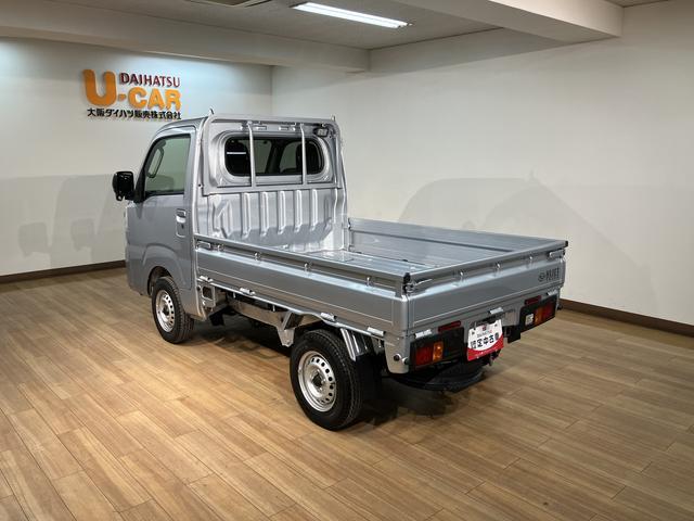 ハイゼットトラックＥＸＴ／元弊社試乗車／走行０．２万キロ／パワーウインドウ／元弊社試乗車／走行０．２万キロ／パワーウインドウ／電動格納ミラー／スマートキー／プッシュスタート／ＣＶＴ車／荷台作業灯／テールゲートチェーン／コーナーセンサー／衝突軽減ブレーキ／フォグランプ／（大阪府）の中古車