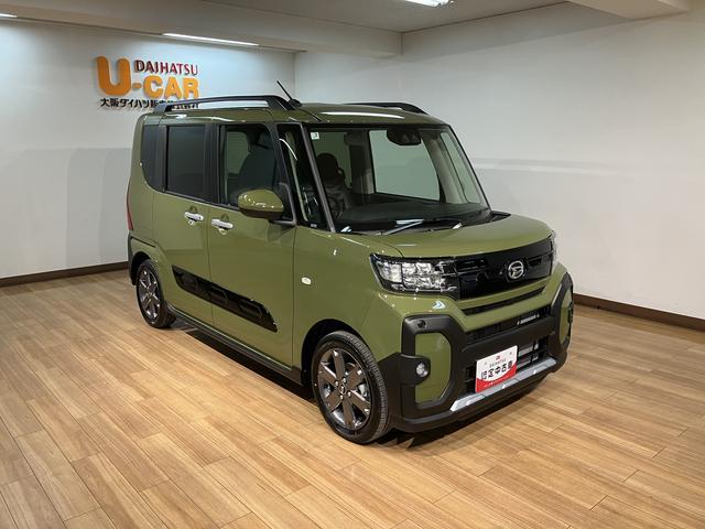 タントファンクロスターボ／走行距離５キロ／オーディオレス走行距離５キロ／ターボ車／オーディオレス／両側電動スライドドア／シートヒーター／電子パーキングブレーキ／バックカメラ／コーナーセンサー／１５インチアルミホイール（大阪府）の中古車