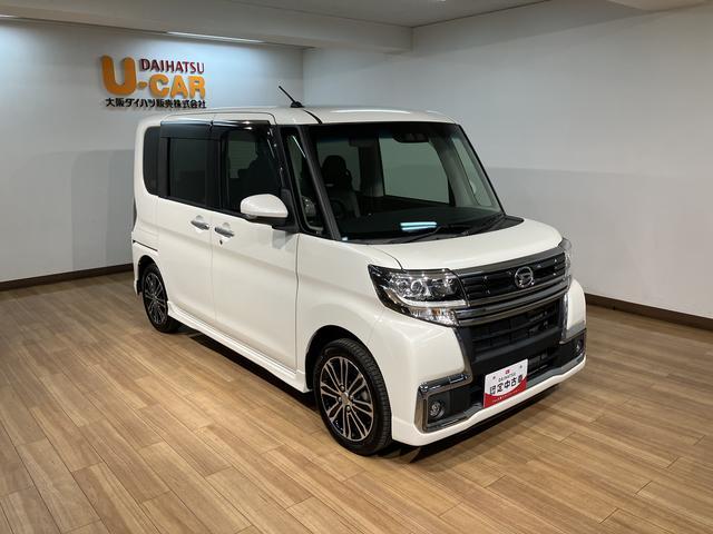 タントカスタムＲＳ　トップエディションＳＡIII　４ＷＤ４ＷＤ／ターボ車／８インチナビ／ＣＤ／ＤＶＤ／Ｂｌｕｅｔｏｏｔｈ／ＨＤＭＩ／ＥＴＣ／バックカメラ／両側パワースライドドア／キーフリー／ＬＥＤヘッドライト／衝突軽減ブレーキ／ドアエッジモール（大阪府）の中古車