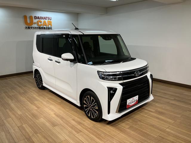 タントカスタムＲＳ　ナビ／前後ドラレコ／パノラマモニター／ＥＴＣターボ車／令和５年式／ナビ（ＮＭＺＬ−Ｗ７３Ｄ）／ＣＤ／ＤＶＤ／Ｂｌｕｅｔｏｏｔｈ／ＵＳＢ／パノラマモニター／前後ドラレコ／ＥＴＣ／両側パワースライド／キーフリー／革巻きステアリング／（大阪府）の中古車