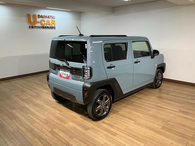タフトＧターボ　ダーククロムベンチャー　令和７年／走行１８キロターボ車／令和７年式／走行１８キロ／オーディオレス／バックカメラ／１５インチアルミホイール／ＬＥＤヘッドライト／電子パーキングブレーキ／ホールド機能／キーフリー（大阪府）の中古車