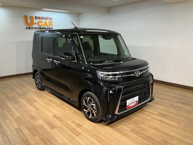 タントカスタムＸ　９インチディスプレイオーディオ／バックカメラ９インチディスプレイオーディオ／Ｂｌｕｅｔｏｏｔｈ／ＨＤＭＩ／フルセグ／バックカメラ／前後ドラレコ／ＥＴＣ／キーフリー／シートヒーター／ＬＥＤヘッドライト・フォグランプ／両側パワースライドドア（大阪府）の中古車