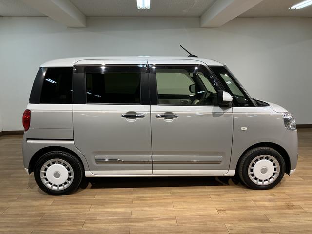 ムーヴキャンバスストライプスGターボ 25年モデルナビ/パノラマモニター令和4年式/走行2.0万キロ/車検整備付き/ターボ車/ナビ(NMZK−W75DE)/CD/DVD/Bluetooth/パノラマモニター/フルセグ/電動パーキングブレーキ/ホールド機能/(大阪府)の中古車