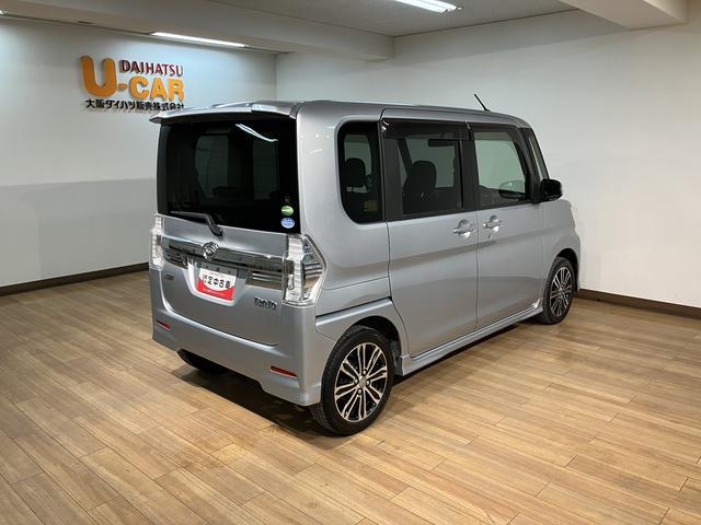 タントカスタムＲＳ／ターボ／両側電動スライド／１年保証／ＬＥＤ／平成２６年式／走行５．５万キロ／ターボ車／ＣＤチューナー／ＥＴＣ／キーフリー／両側パワースライドドア／ＬＥＤヘッドライト／革巻きステアリング／１年間距離無制限保証（大阪府）の中古車