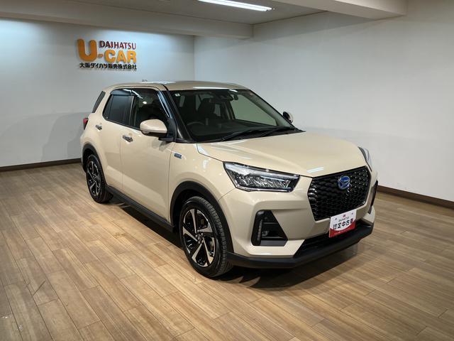 ロッキープレミアムＧ　ＨＥＶ　純正メモリーナビ　ドラレコ　ＥＴＣ付ハイブリッド・純正メモリーナビ・バックカメラ・ナビ連動前後ドライブレコーダー・シートヒーター・クルーズコントロール・ＥＴＣ車載器・電動パーキング・衝突回避支援ブレーキ・誤発進抑制機能（大阪府）の中古車