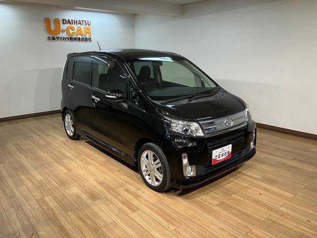 ムーヴカスタム RS 純正ナビ/ETC/ターボ車/平成25年式/走行2.8万キロ/車検整備付き/ターボ車/純正ナビ(NSZN−W63D)/CD/DVD/Bluetooth/フルセグ/USB/ETC/革巻きステアリング/アルミホイール/LEDヘッド(大阪府)の中古車