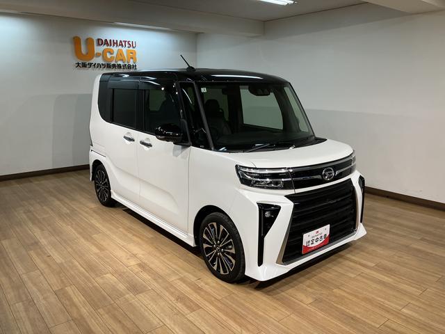 タントカスタムＲＳ　１０インチナビ・ドラレコ・ＥＴＣ・クルコン令和５年式・走行距離２．８万キロ・純正１０インチスタイリッシュナビ・ドラレコ・ＥＴＣ車載器・パノラマモニター・クルーズコントロール・運転席／助手席シートヒーター・両側電動スライドドア・電子パーキング（大阪府）の中古車