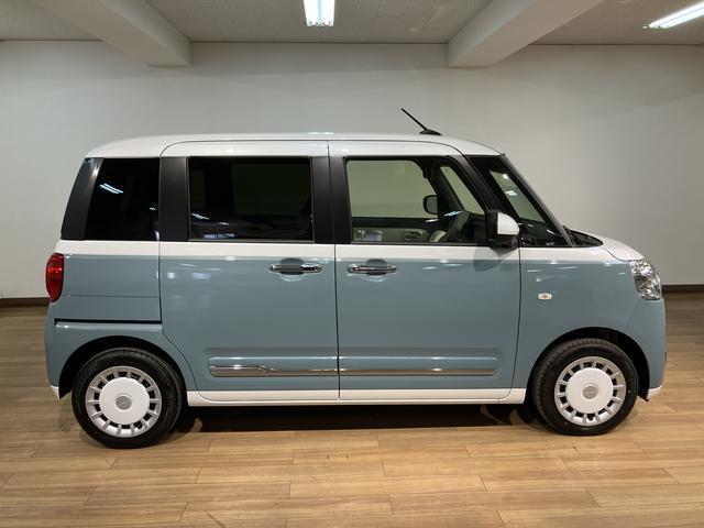 ムーヴキャンバスストライプスＧ／９インチディスプレイオーディオ／両側パワスラ新車保証継承／走行４ｋｍ／９インチディスプレイオーディオ／パノラマ／両側パワースライドドア／ＬＥＤヘッドライト・フォグランプ／前席シートヒーター／ホットカップホルダー／オートハイビーム／ワイヤレス充電（大阪府）の中古車