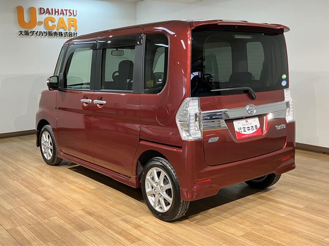 タントカスタムＸ・純正ナビ・バックモニター・片側スライドドア純正７インチナビ／バックモニター／走行２．８万ｋｍ／Ｂｌｕｅｔｏｏｔｈ／ＵＳＢ接続／純正１４インチアルミホイール／プッシュスタート／電動格納ドアミラー／左側パワースライドドア／マット／バイザー（大阪府）の中古車