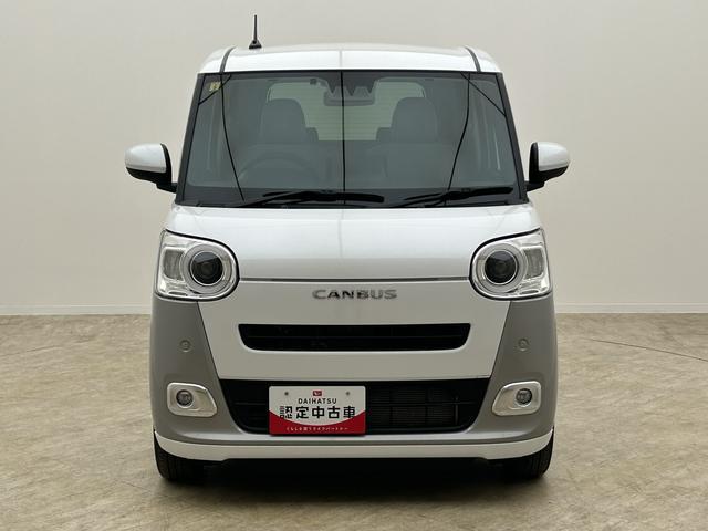 ムーヴキャンバスストライプスＧターボ／令和５年式／純正１０インチナビ令和５年式／走行２．３万キロ／純正１０インチナビ／両側パワースライドドア／ＬＥＤヘッドライト・フォグランプ／前席シートヒーター／ホットカップホルダー／オートエアコン／キーフリー（大阪府）の中古車