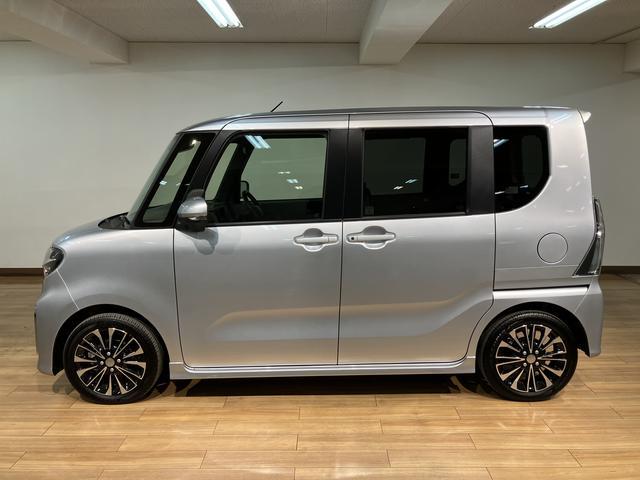 タントカスタムＲＳ　パノラマモニター／走行０．５万キロ／令和１年式／走行０．５万キロ／車検整備付き／オーディオレス／ターボ車／パノラマモニター／駐車支援／アダプティブクルーズコントロール／革巻きステアリング／ＬＥＤヘッドライト両側パワースライドドア（大阪府）の中古車
