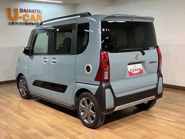 タントファンクロスターボ／令和５年式／走行１９０００キロ９インチディスプレイオーディオ／バックカメラ／前後ドラレコ／ＥＴＣ／電子パーキング／ブレーキホールド／本革巻ステアリング／ＬＥＤヘッドランプ／オートライト／オートエアコン／運転席・助手席シートヒーター（大阪府）の中古車