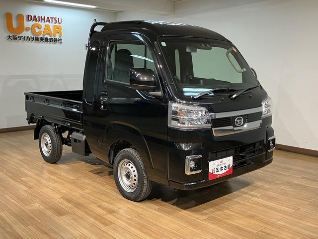ハイゼットトラックジャンボエクストラ　２ＷＤ／ＣＶＴ／新車保証継承令和７年式／走行２１キロ／新車保証継承／２ＷＤ／ＣＶＴ／キーフリー／ＬＥＤヘッドライト／衝突軽減ブレーキ／フォグランプ／ラバーマット／電動格納式ドアミラー／アイドリングストップ（大阪府）の中古車
