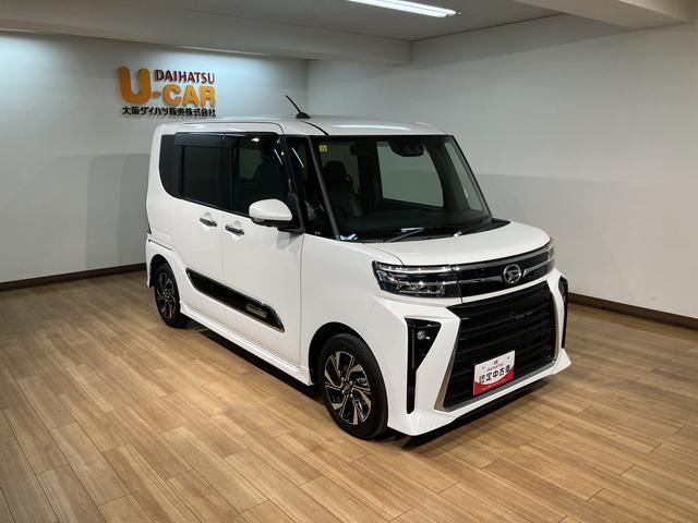 タントカスタムX 純正ナビ/パノラマモニター/走行1.3万キロ令和5年式/走行1.3万キロ/パノラマモニター/ETC/純正ナビ(NMZK−W73D)/フルセグ/Bluetooth/USB/両側パワースライドドア/キーフリー/衝突軽減ブレーキ/シートヒーター(大阪府)の中古車