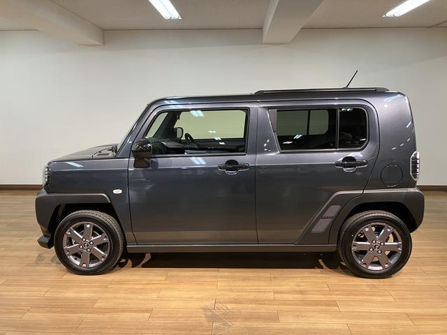 タフトＧ　ダーククロムベンチャー　元試乗車／走行１１３キロ元試乗車／令和７年式／走行１１３キロ／新車保証継承／１５インチアルミホイール／キーフリー／ＬＥＤヘッドライト／電動パーキングブレーキ／ホールド機能／カーペットマット／シートヒーター／衝突軽減ブレーキ／（大阪府）の中古車