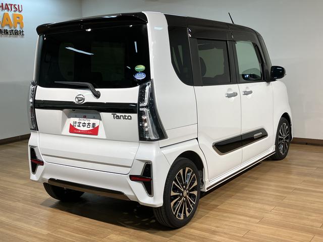 タントカスタムＲＳセレクション／９インチナビ／全方位カメラ／ＥＴＣ前後ドラレコ／クルコン／ターボ車／両側電動スライドドア／カーテンエアバッグ／サイドエアバッグ／プッシュスタート／シートヒーター／障害物センサー／衝突軽減ブレーキ／横滑り防止装置／スマートキー／（大阪府）の中古車