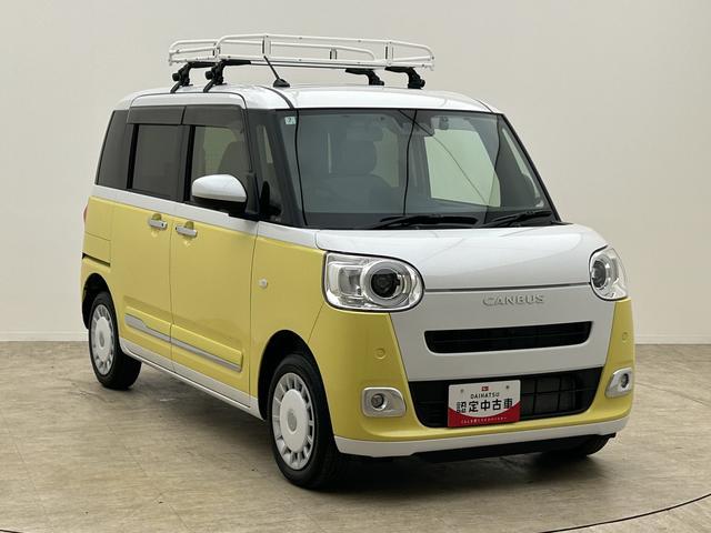 ムーヴキャンバスストライプスＧ／４ＷＤ／９インチＤＡ／パノラマ／前後ドラレコ新車保証継承／走行１．０万ｋｍ／４ＷＤ／アイドリングストップレス／９インチＤＡ／パノラマモニター／前後ドラレコ／ＥＴＣ／ルーフキャリア／両側パワースライドドア／前席シートヒーター／ワイヤレス充電器（大阪府）の中古車