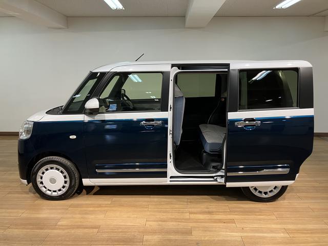 ムーヴキャンバスストライプスG 元試乗車/純正ナビ/バックカメラ令和7年式/走行0.1万キロ/元試乗車/両側パワースライドドア/キーフリー/LEDヘッドライト/純正ナビ/Bluetooth/フルセグ/CD/DVD/バックカメラ/フォグランプ/(大阪府)の中古車