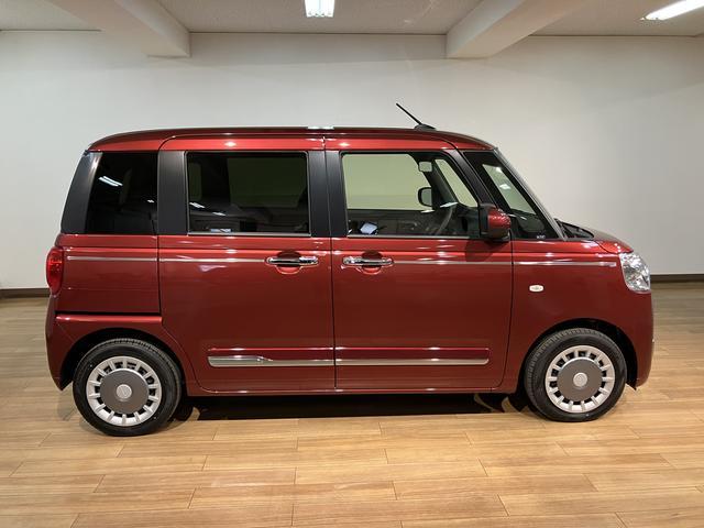 ムーヴキャンバスセオリーGターボ/元試乗車/走行541キロ/クルコン/LED元試乗車/走行541キロ/ターボ車/クルコン/両側電動スライドドア/LEDヘッドライト/LEDフォグランプ/カーテンエアバッグ/サイドエアバッグ/シートヒーター/障害物センサー/バックカメラ/(大阪府)の中古車