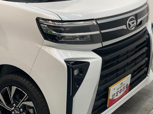 タントカスタムＸ　両側電動スライドドア　ＬＥＤ　届出済未使用車衝突被害軽減ブレーキ　コーナーセンサー　バックカメラ（ナビ装着時用）　両側電動スライドドア　前席シートヒーター　電動パーキングブレーキ　ＬＥＤ　オートライト　オートエアコン　スマートキー　エコアイドル（滋賀県）の中古車