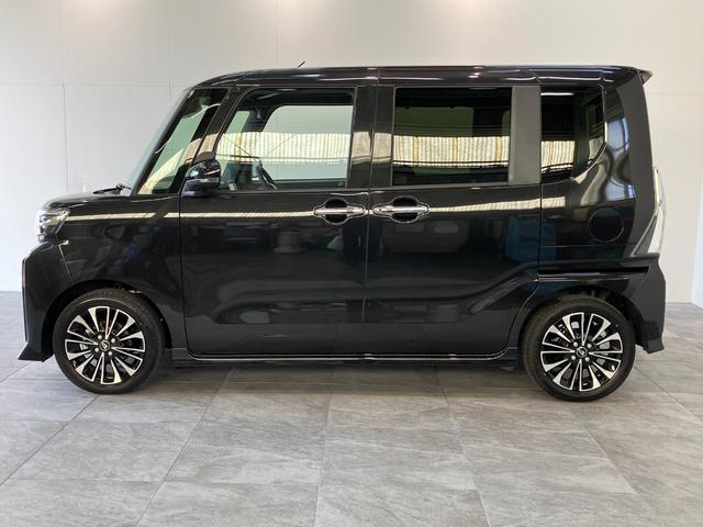 タントカスタムＲＳ　ターボ　フルセグナビ　バックカメラ衝突被害軽減ブレーキ　コーナーセンサー　フルセグナビ　Ｂｌｕｅｔｏｏｔｈ　ＤＶＤ再生　ＵＳＢ　バックカメラ　両側電動スライドドア　前席シートヒーター　ＬＥＤ　オートライト　スマートキー　エコアイドル（滋賀県）の中古車