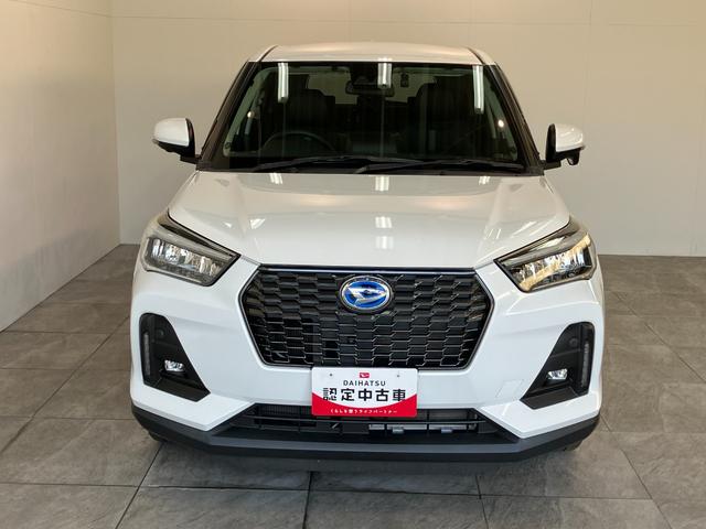 ロッキープレミアムＧ　ＨＥＶ　９型ナビ　パノラマカメラ　ドラレコ衝突被害軽減ブレーキ　コーナーセンサー　９型フルセグナビ　パノラマカメラ　前後ドラレコ　Ｂｌｕｅｔｏｏｔｈ　ＤＶＤ　ＵＳＢ　前席シートヒーター　ＬＥＤ　レーダークルコン　スマートキー（滋賀県）の中古車