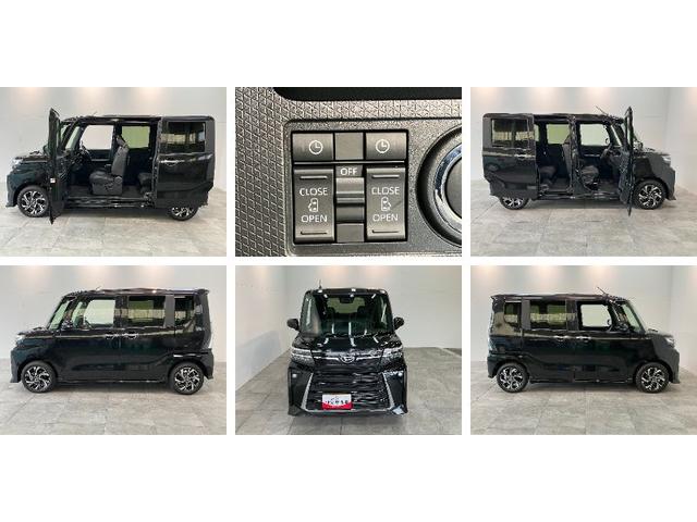 タントカスタムＸリミテッド　レーダークルコン　届出済未使用車衝突被害軽減ブレーキ　コーナーセンサー　バックカメラ（ナビ装着時用）　両側電動スライドドア　前席シートヒーター　電動パーキングブレーキ　ＬＥＤ　オートライト　オートエアコン　クルコン　エコアイドル（滋賀県）の中古車