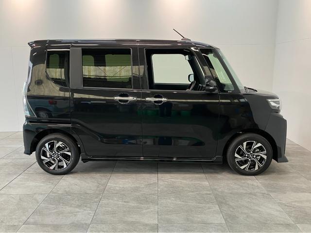 タントカスタムＸリミテッド　レーダークルコン　届出済未使用車衝突被害軽減ブレーキ　コーナーセンサー　バックカメラ（ナビ装着時用）　両側電動スライドドア　前席シートヒーター　電動パーキングブレーキ　ＬＥＤ　オートライト　オートエアコン　クルコン　エコアイドル（滋賀県）の中古車