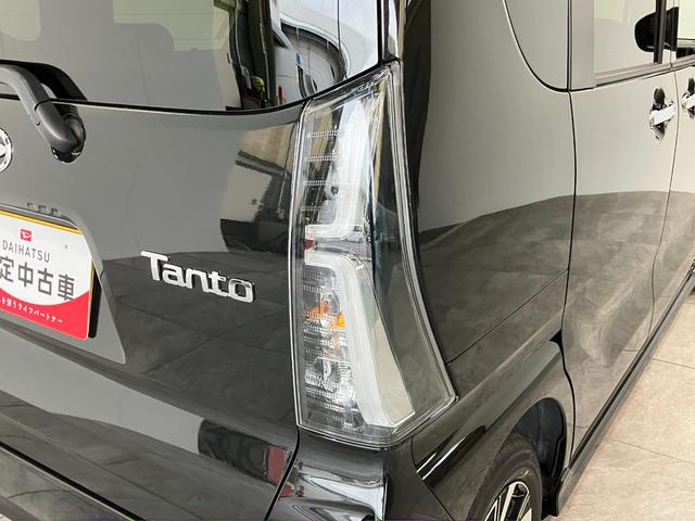 タントカスタムＸリミテッド　レーダークルコン　届出済未使用車衝突被害軽減ブレーキ　コーナーセンサー　バックカメラ（ナビ装着時用）　両側電動スライドドア　前席シートヒーター　電動パーキングブレーキ　ＬＥＤ　オートライト　オートエアコン　クルコン　エコアイドル（滋賀県）の中古車