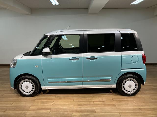 ムーヴキャンバスストライプスGターボ 25年式ナビ フロントシートヒーターターボ車 純正メモリーナビ バックカメラ スマートアシスト アダプティブクルーズコントロール フロントシートヒーター プッシュスタート 両側電動スライドドア LEDヘッドライト(大阪府)の中古車
