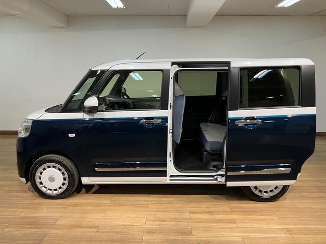 ムーヴキャンバスストライプスG 元弊社試乗車 純正ナビ バックカメラ元弊社試乗車・バックカメラ・両側電動スライドドア・電動パーキングブレーキ・シートヒーター・コーナーセンサー・LEDヘッドライト・エンジンプッシュスタート・衝突回避支援ブレーキ・誤発進抑制機能(大阪府)の中古車
